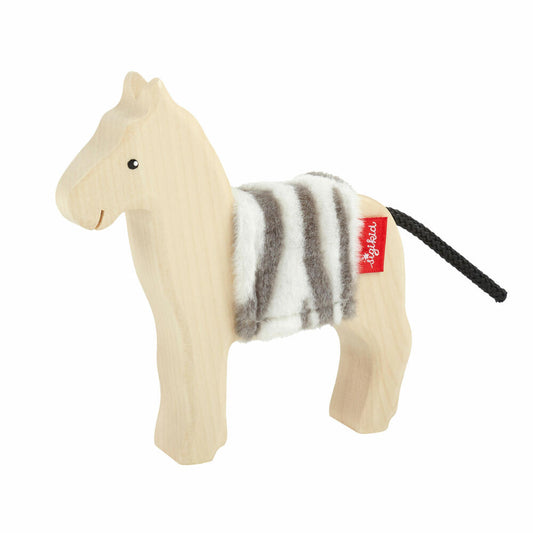 sigikid Cudly Wudly wooden animal zebra, wooden figure, toy figure, wooden toy, toy, decoration, 39505