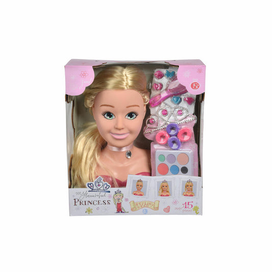 Simba Steffi Love Girls Princess Make-up and Hairdressing Head, Make-up Head, Hairdressing Head, Hairstyles, Make-up, 105560177