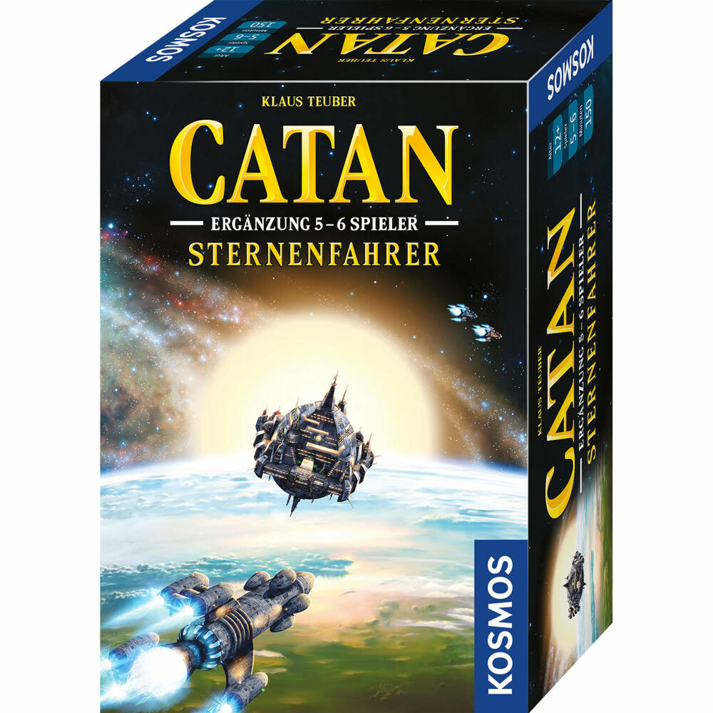 KOSMOS Catan Sternenfahrer Ergänzung für 5 bis 6 Spieler, Erweiterung, Brettspiel, Spiel, ab 12 Jahren, 680466