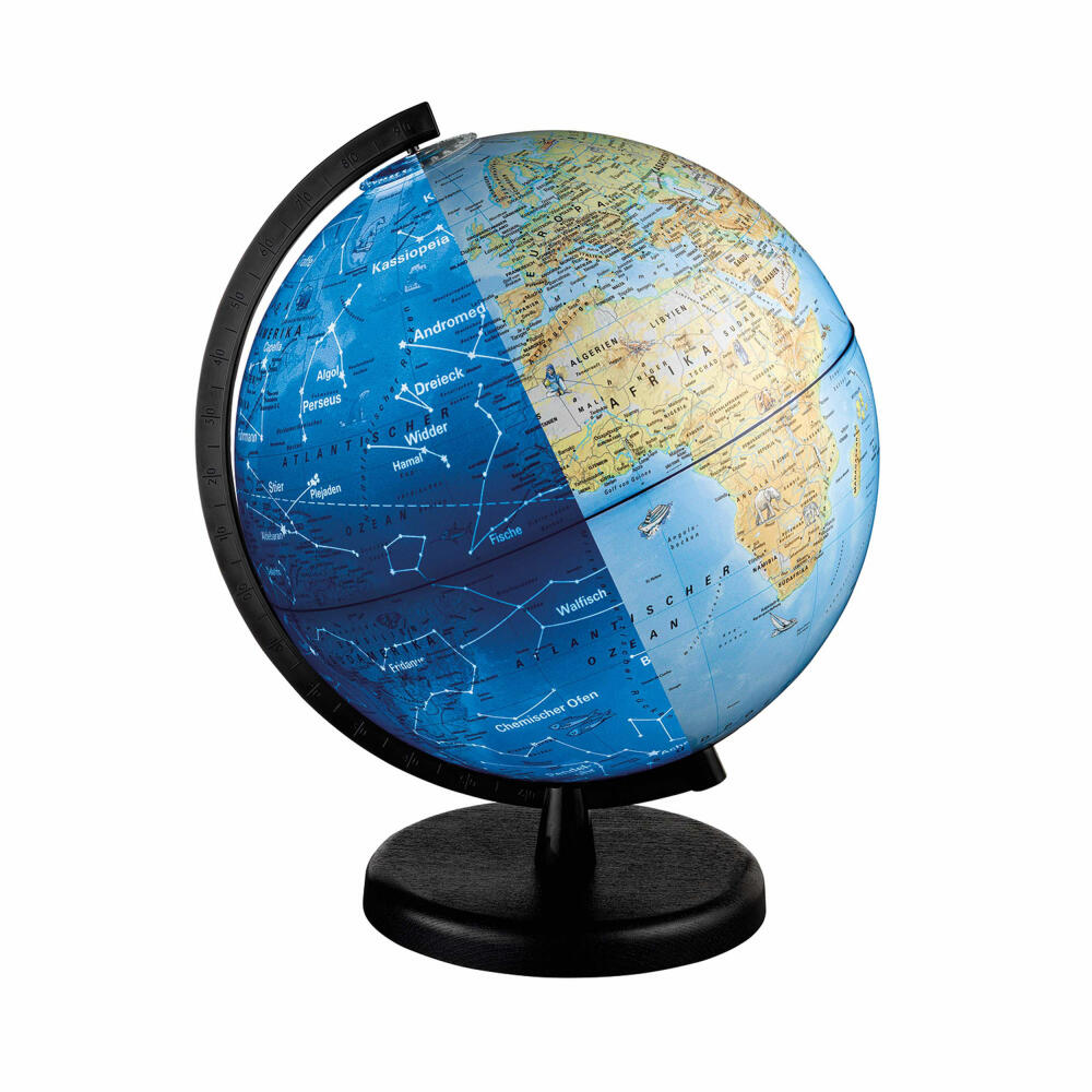 KOSMOS day and night globe, with lighting, illuminated globe, children's globe, Ø 26 cm, from 6 years, 673017