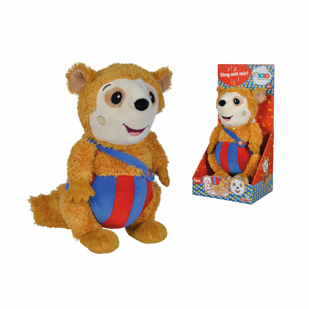 Simba BoBo Dormouse Sing With Me, Cuddly Toy, Plush Toy, Stuffed Toy, with Sound, Toy, 109241017