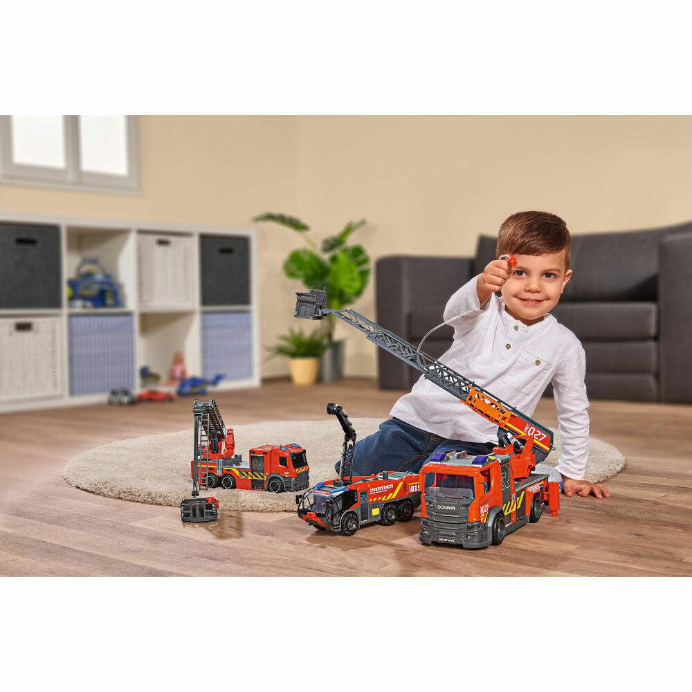 Dickie Toys Scania Drehleiter, Feuerwehrauto, Auto, Spielzeugauto, Spielzeugtruck, Spielzeug, 203716017