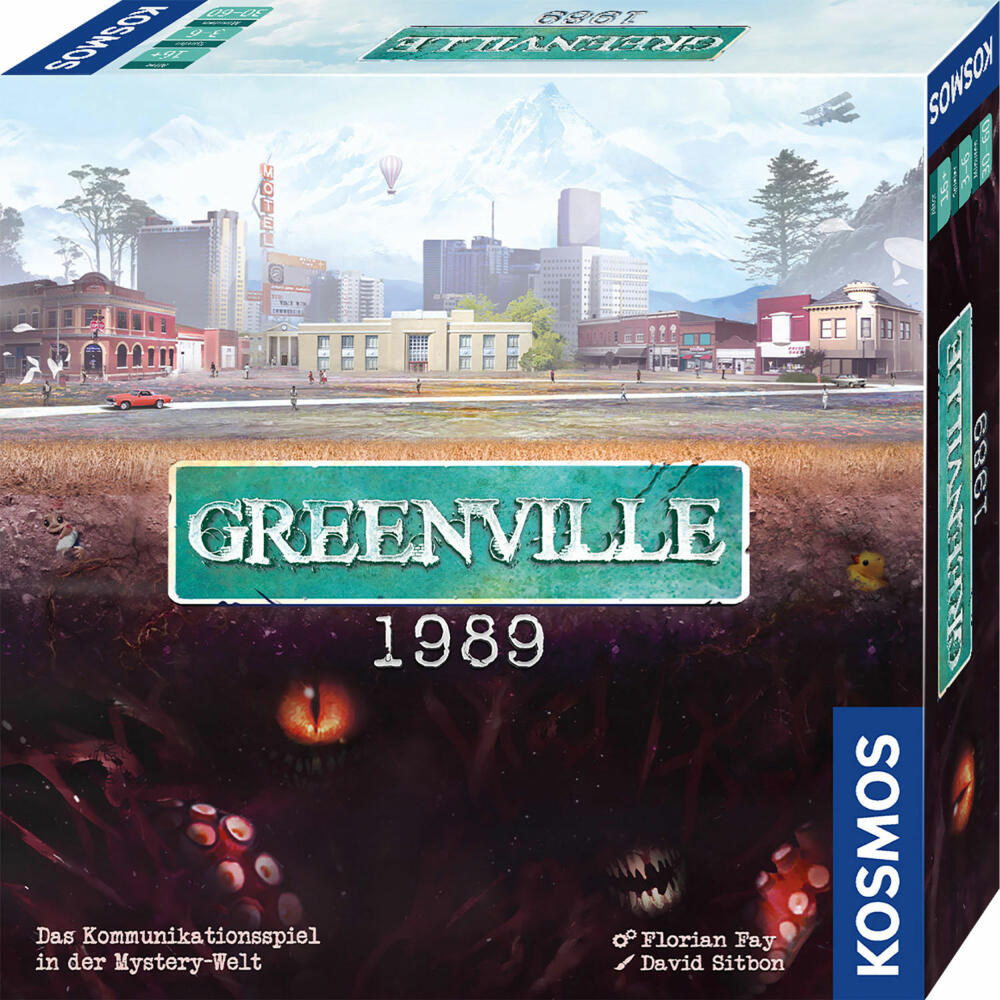 KOSMOS Greenville 1989, adult games, communication game, board game, mystery game, ages 16 and up, 680039