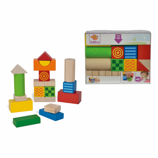 Eichhorn Heros Baby Fühl- und Klangbausteine, Motorikspielzeug, Holzspielzeug, Bausteine, Spielzeug, Holz, 100024253