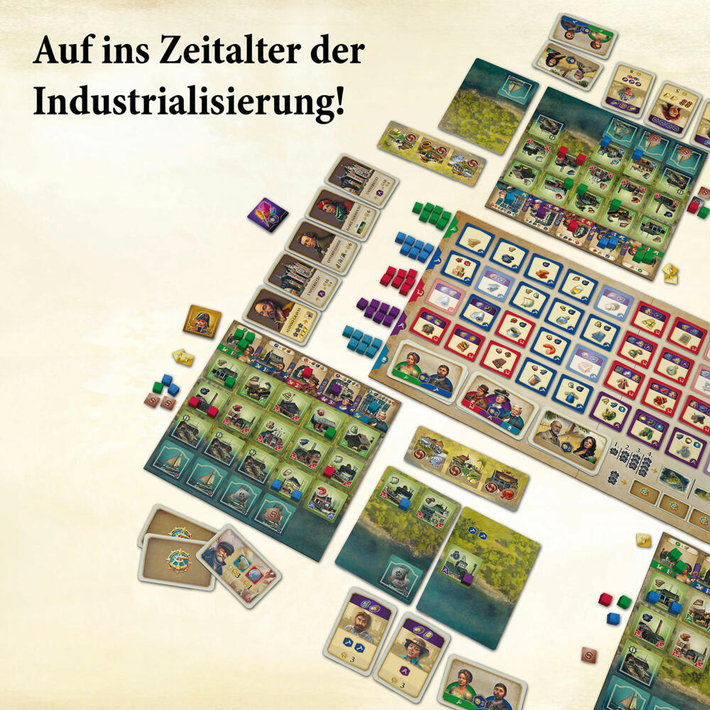 KOSMOS Anno 1800, Brettspiel, Strategiespiel, Strategie, Brett Spiel, Gesellschaftsspiel, ab 12 Jahren, 680428