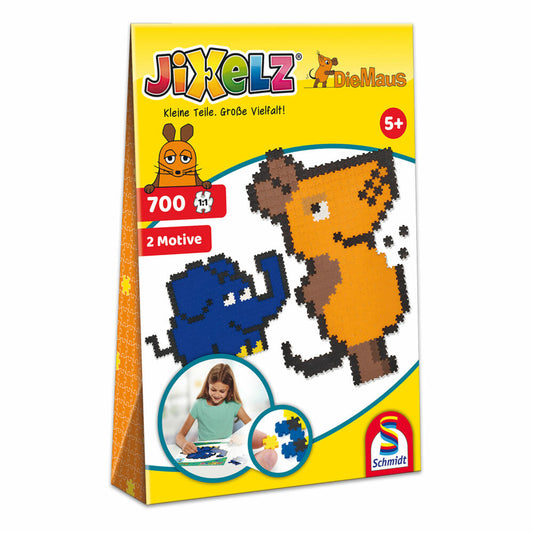 Schmidt Spiele Jixelz The Mouse, Mini Puzzle, Children's Puzzle, Creative Toy, 700 Pieces, 2 Motifs, 46112