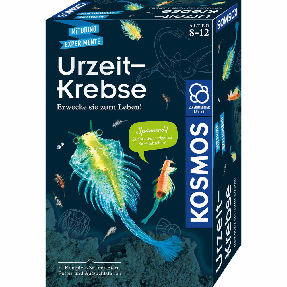 KOSMOS Urzeit-Krebse, Experimentierkasten, Experimentier Kasten, Urzeitkrebse selbst züchten, ab 8 Jahren, 657871