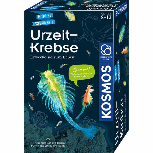 KOSMOS Urzeit-Krebse, Experimentierkasten, Experimentier Kasten, Urzeitkrebse selbst züchten, ab 8 Jahren, 657871