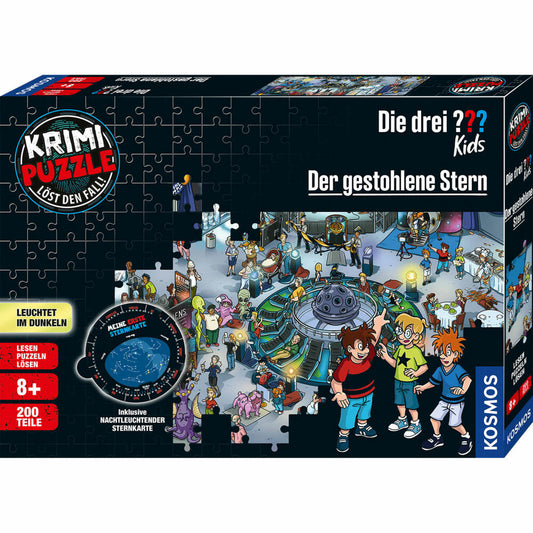 KOSMOS The Three ??? Kids Crime Puzzle The Stolen Star, Crime Puzzle, Puzzle, Detective Game, 200 Pieces, from 8 Years, 682200