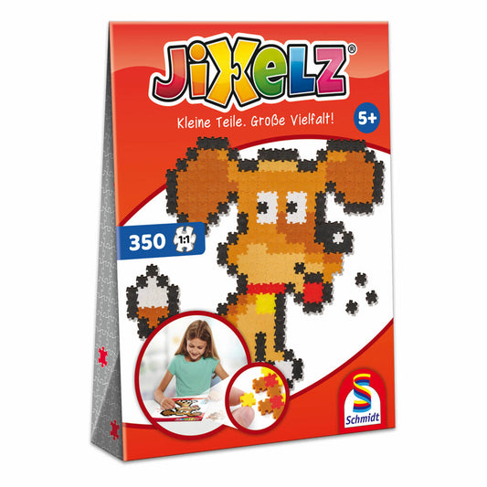 Schmidt Spiele Jixelz Dog, Mini Puzzle, Children's Puzzle, Creative Toy, 350 Pieces, 1 Motif, 46111