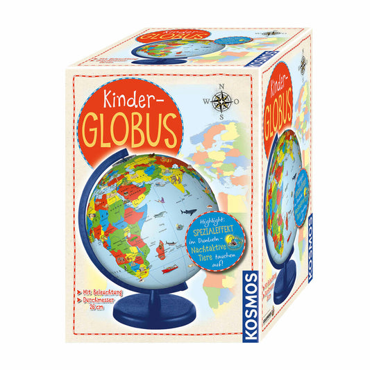 KOSMOS Experiment Kits Children's Globe, Experiment Kit, Experiment Box, Children's Globe with Special Effects, from 5 years, 673024