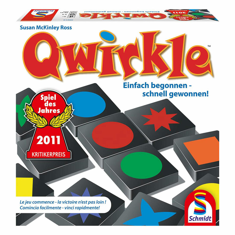 Schmidt Spiele Qwirkle, Familienspiel, Brettspiel, Rollenspiel, 2 bis 4 Spieler, 49014
