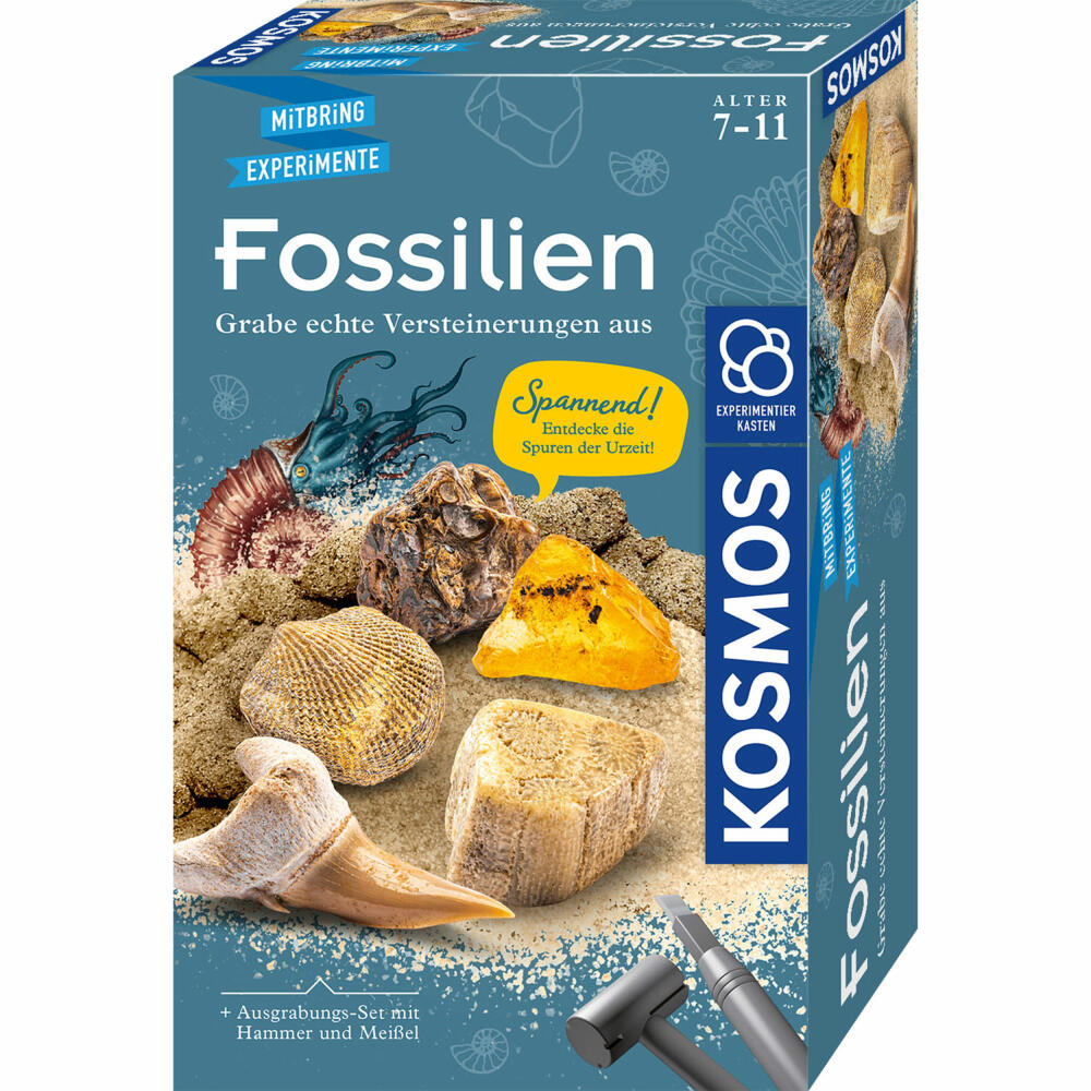 KOSMOS Fossilien, Fossilien Ausgrabungs-Set, Experimentierkasten, Experimentier Kasten, ab 7 Jahren, 657918