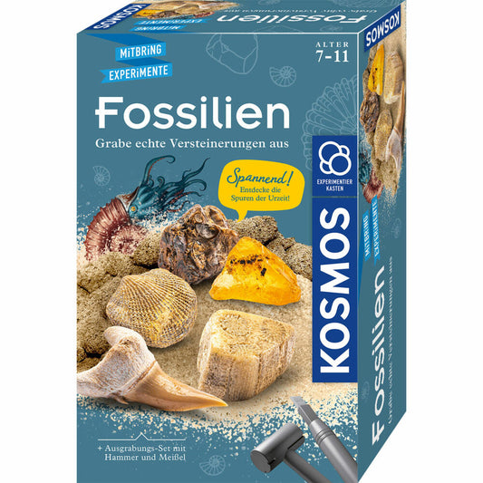 KOSMOS Fossilien, Fossilien Ausgrabungs-Set, Experimentierkasten, Experimentier Kasten, ab 7 Jahren, 657918