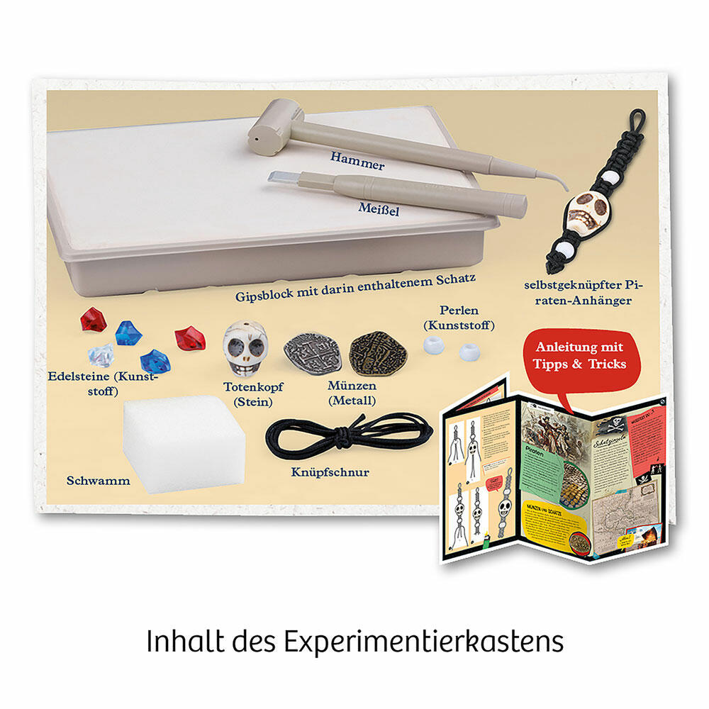 KOSMOS Piraten-Schatz, Ausgrabungs-Set, Experimentierkasten, Experimentier Kasten, ab 7 Jahren, 657888