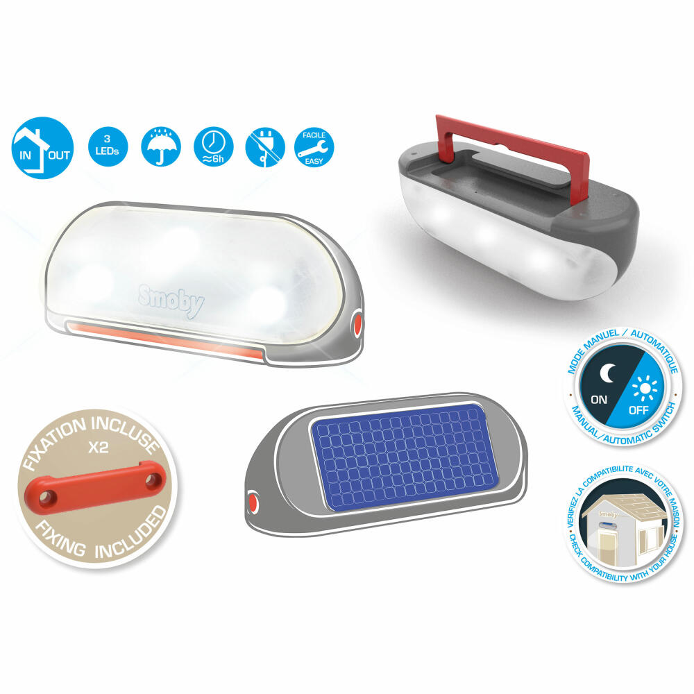 Smoby solar lamp, lamp, playhouse, accessories, extension, play house, children's toy, 7600810910