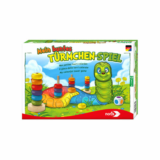 Noris My colorful tower game, tower game, children's game, color learning game, children's game, learning colors, 606011235