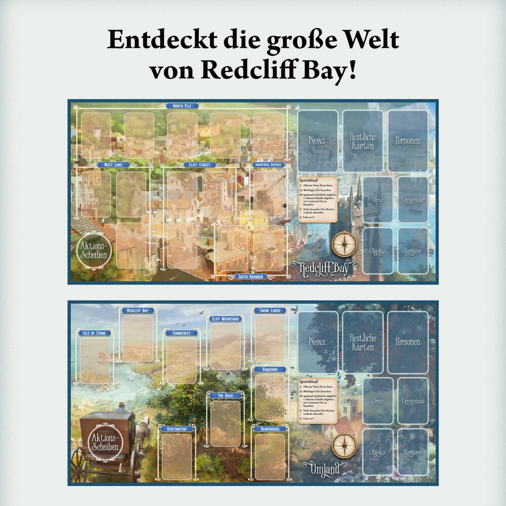 KOSMOS Redcliff Bay Mysteries, Detektivspiel, Familienspiel, Gesellschaftsspiel, Detektiv Spiel, 680459