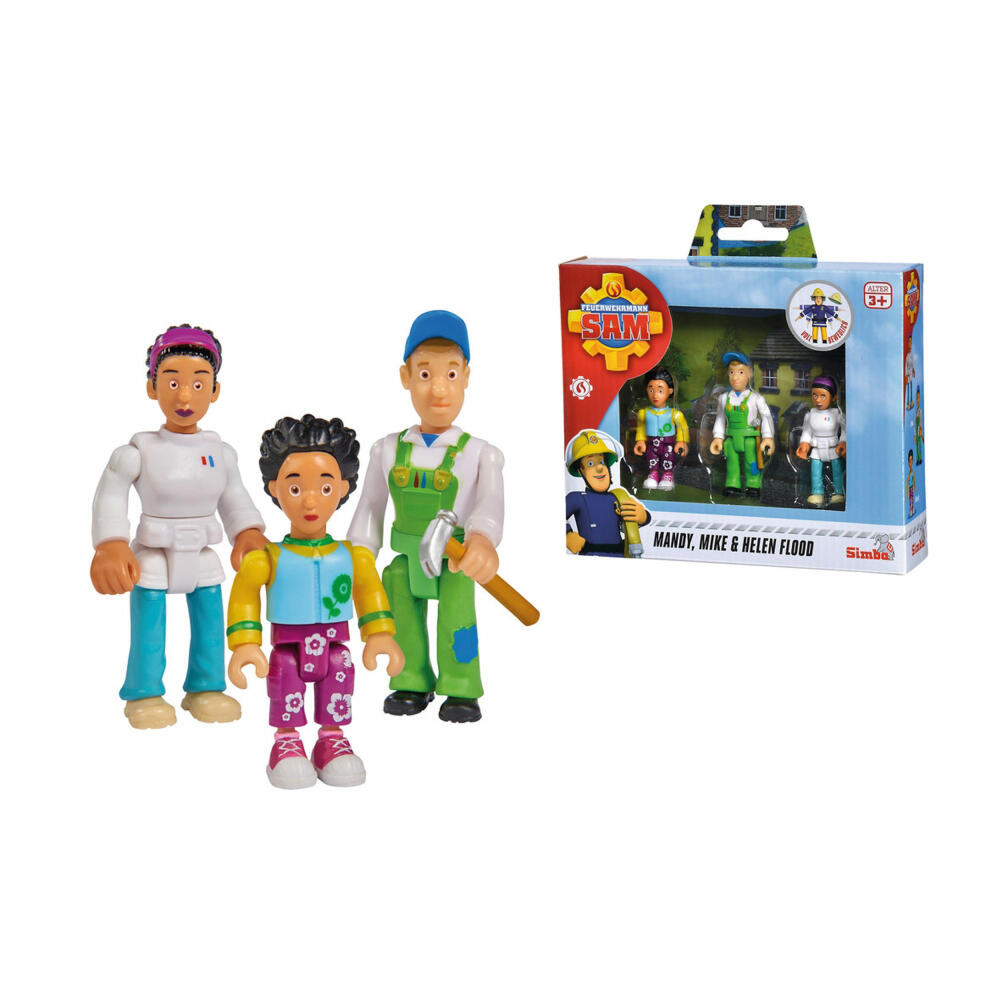 Simba Feuerwehrmann Sam Familie Flood Figurenset, 3-tlg., Figuren, Spielfiguren, Spielzeug, Kinder, 109251079