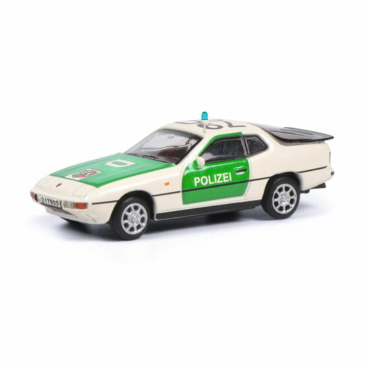 Schuco Porsche 924 Polizei, Polizeiauto, Modellauto, Modell Auto, Miniatur, Maßstab 1:87, 452650000