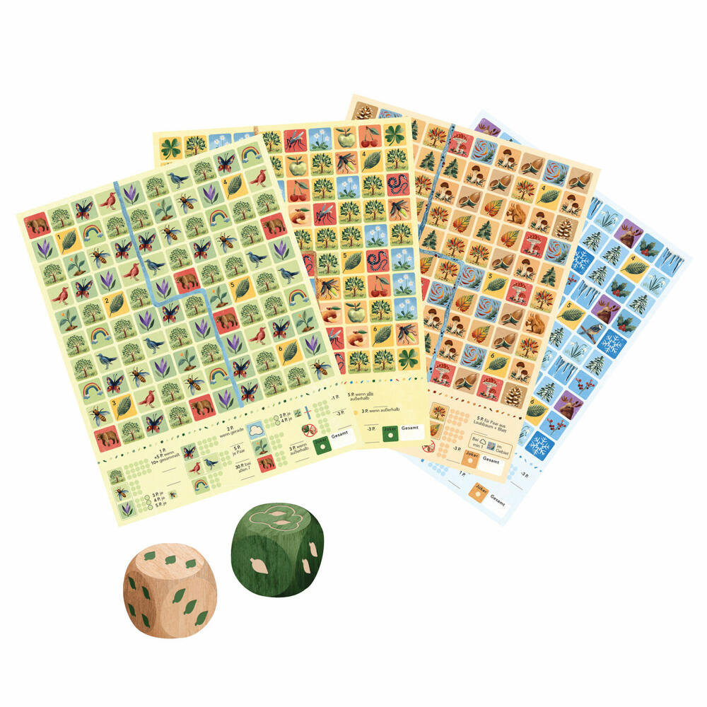 KOSMOS Blätterrauschen, Familienspiel, Würfelspiel, Gesellschaftsspiel, Würfel Spiel, ab 8 Jahren, 680435