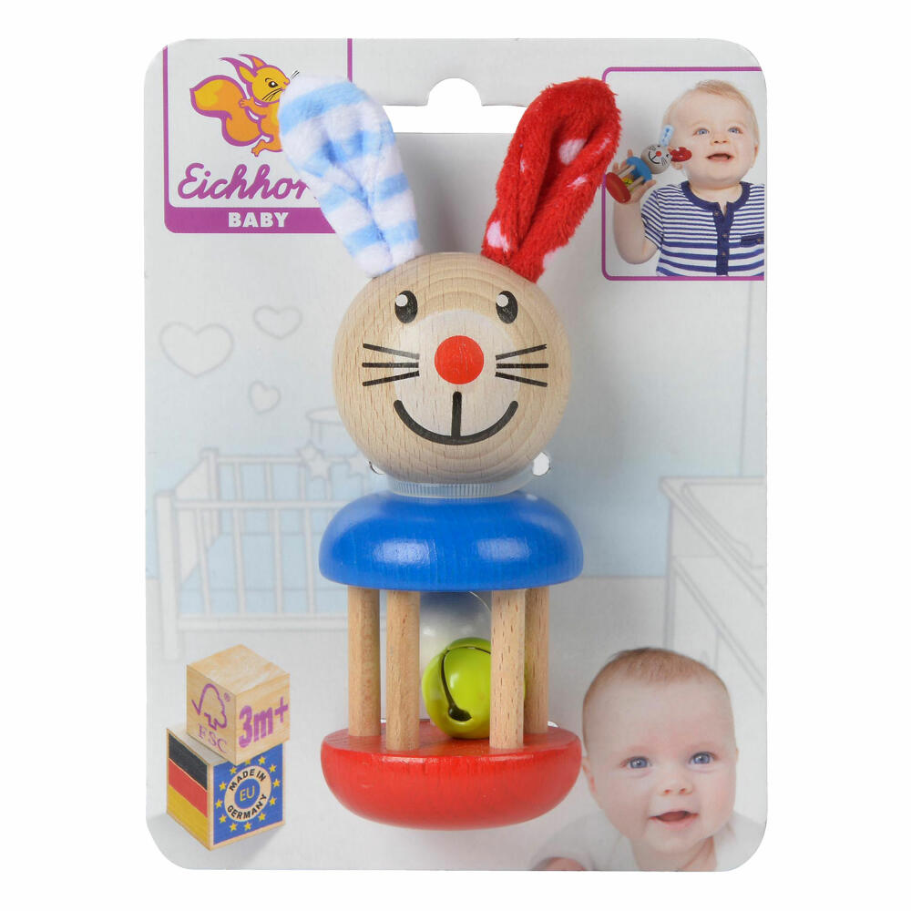 Eichhorn Baby Rassel, Babyspielzeug, Holzspielzeug, Lernspielzeug, Baby, Spielzeug, Holz, 100017013