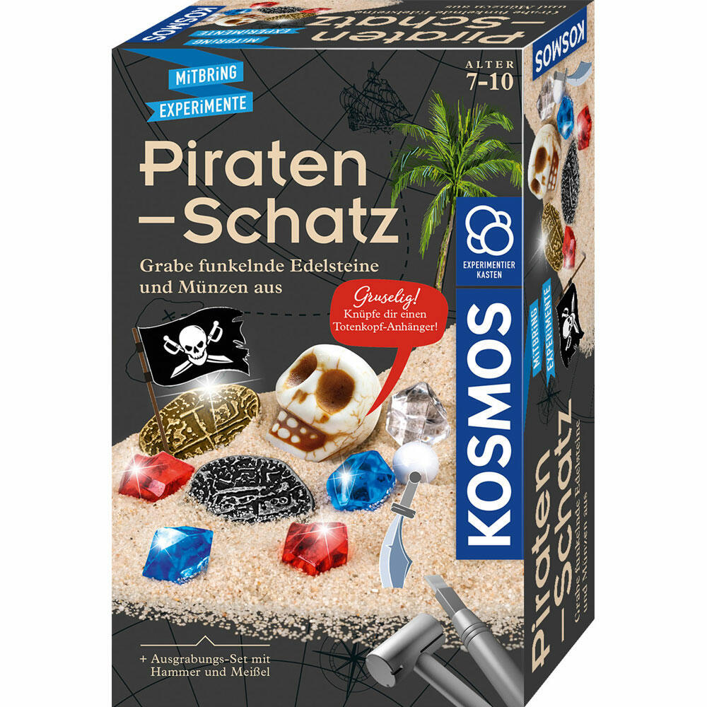 KOSMOS Piraten-Schatz, Ausgrabungs-Set, Experimentierkasten, Experimentier Kasten, ab 7 Jahren, 657888