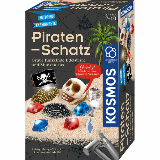 KOSMOS Piraten-Schatz, Ausgrabungs-Set, Experimentierkasten, Experimentier Kasten, ab 7 Jahren, 657888
