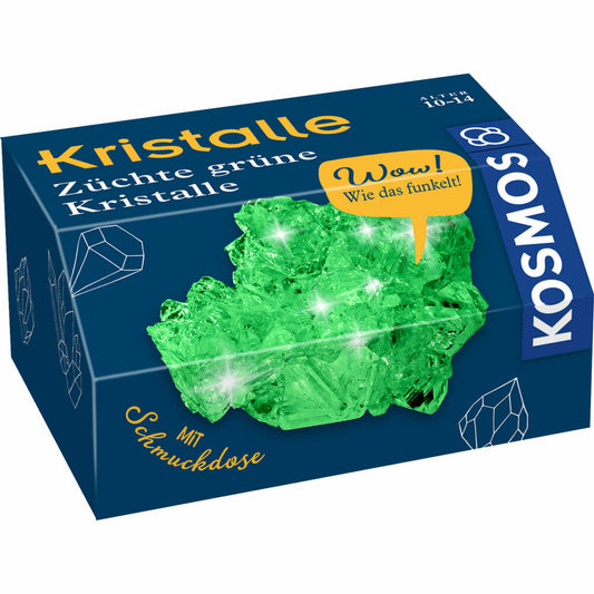 KOSMOS Experimentierkästen Kristalle Grün, Selbst Züchten, Experimentierkasten, Experimente, Kristallzucht, ab 10 Jahren, 657956