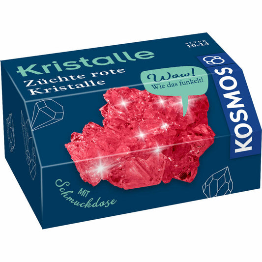 KOSMOS Experimentierkästen Kristalle Rot, Selbst Züchten, Experimentierkasten, Experimente, Kristallzucht, ab 10 Jahren, 657949