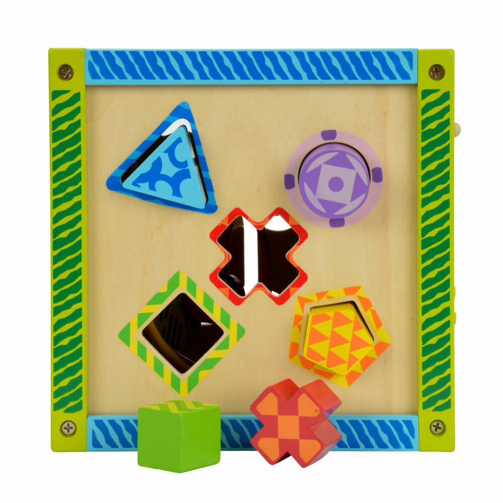 Eichhorn Color Kleines Spielcenter, Motorikschleife, Steckbausteine, Spielzeug, Holz, 100002235