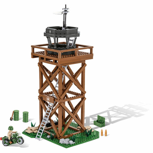 COBI Klemmbausteinset COH 3 US Air support Center, Company of Hereos 3, Wachturm, Spielzeug, Kunststoff, 60 Teile, 3042