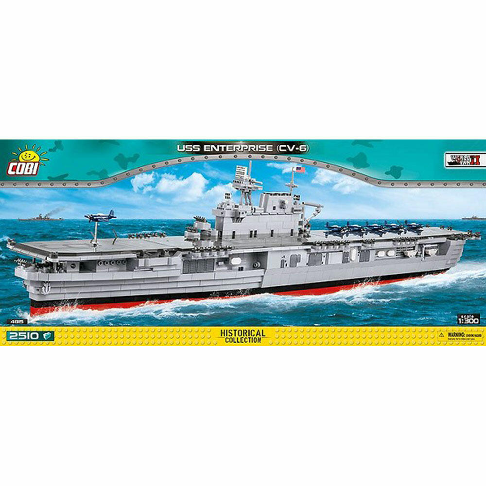 COBI interlocking brick set USS Enterprise (CV-6), World War 2 Historical Collection, aircraft carrier, interlocking bricks, 2510 pieces, 4815
