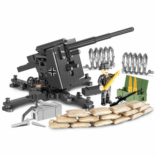 COBI Klemmbausteinset CoH 3 8,8 cm Flak, Company of Hereos 3, Spielfiguren, Spielzeug, Kunststoff, 225 Teile, 3047
