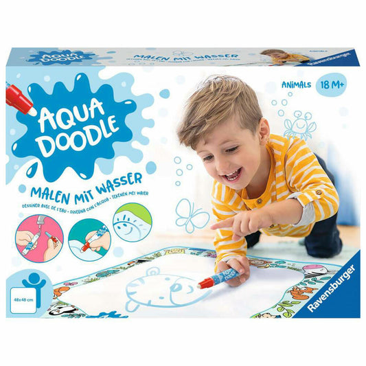 Ravensburger Aquadoodle Animals, Malen mit Wasser, Wassermalmatte, mit Stift, 04565