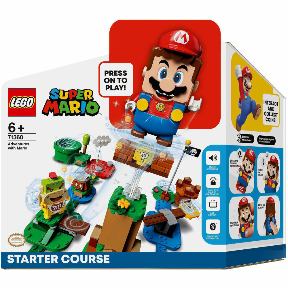 LEGO Super Mario Abenteuer mit Mario Starterset, 231-tlg., Bauset, Konstruktionsset, Bausteine, Spielzeug, ab 6 Jahre, 71360