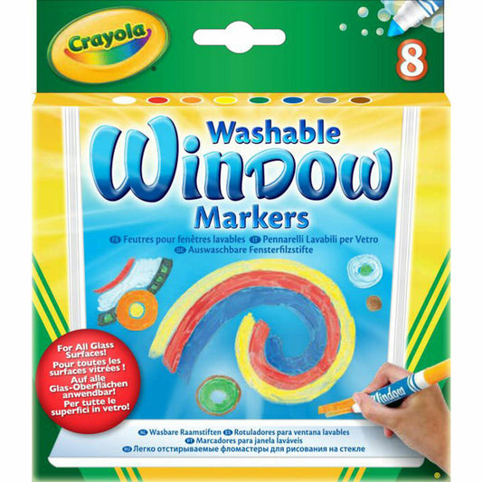 Goliath 256344 Crayola 8 washable window felt-tip pens