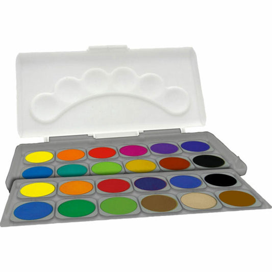 Stylex 24-piece school opaque paint box with 1 tube of opaque white and 6 mixing fields