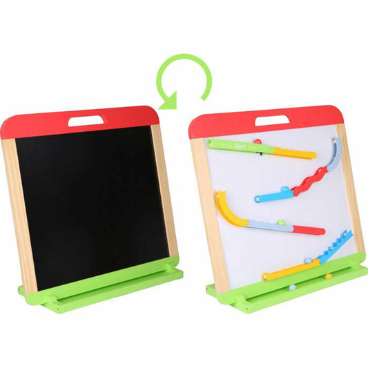 Spielmaus Wooden 3 in 1 Drawing Board with Marble Run