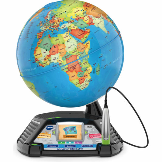 Vtech Interactive Video Globe, Globe, Educational Toy, Learning Computer, Toy, Children, from 7 Years, German Version, 80-605404