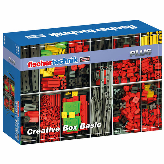 fischertechnik Plus Creative Box Basic Bauteileset, 630-tlg., Einzelteile, Bauteile, Technik, Baukasten, ab 7 Jahre, 554195