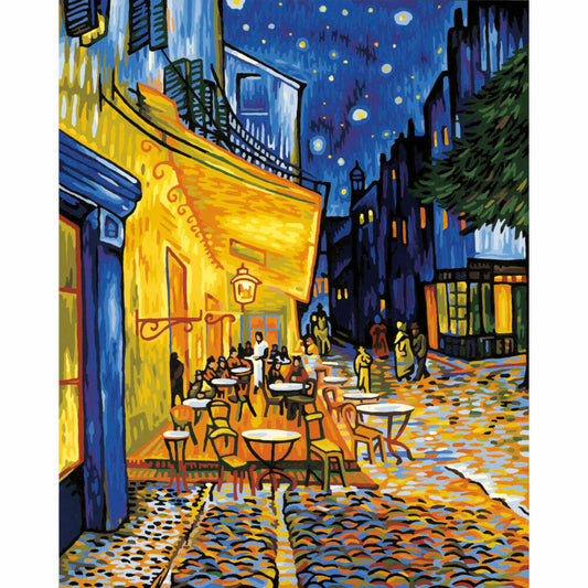 Schipper Malen nach Zahlen Nachtcafé, MNZ, Gemälde, Van Goch, Museums-Kollektion, 40 x 50 cm, 609130359