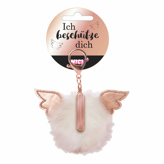 NICI Schutzengel Schutzbommel ABC-Anhänger, Buchstabe I, Taschenanhänger, Schlüsselanhänger, Bommel mit Flügeln, Plüsch, 46978