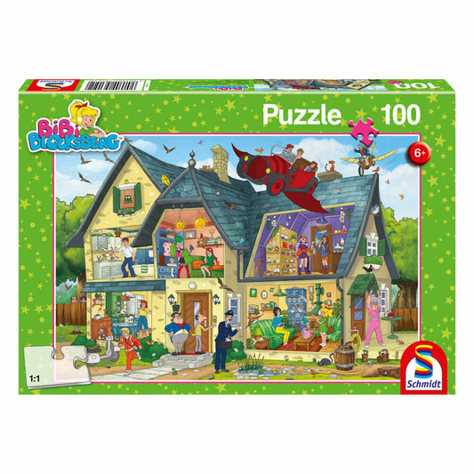 Schmidt Spiele Bei Blocksbergs ist was los!, 100 Teile, Kinderpuzzle, Bibi Blocksberg, Puzzle, Puzzlespiel, 56151
