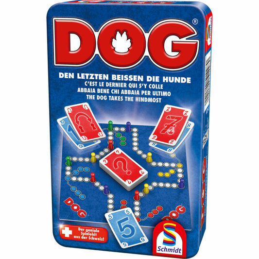 Schmidt Spiele Bring-Mich-Mit-Spiel DOG, Familienspiel, Brettspiel, Familien Spiel, Ab 8 Jahre, 51428