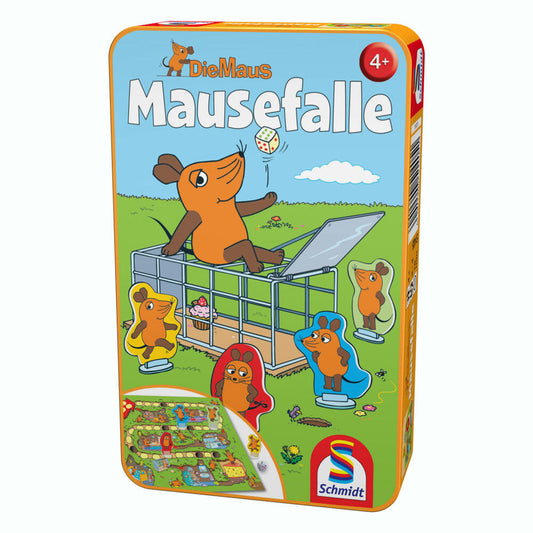 Schmidt Spiele Die Maus Mausefalle, Brettspiel, Metalldose, Gesellschaftsspiel, Für 2 Spieler, Ab 4 Jahren, 51405