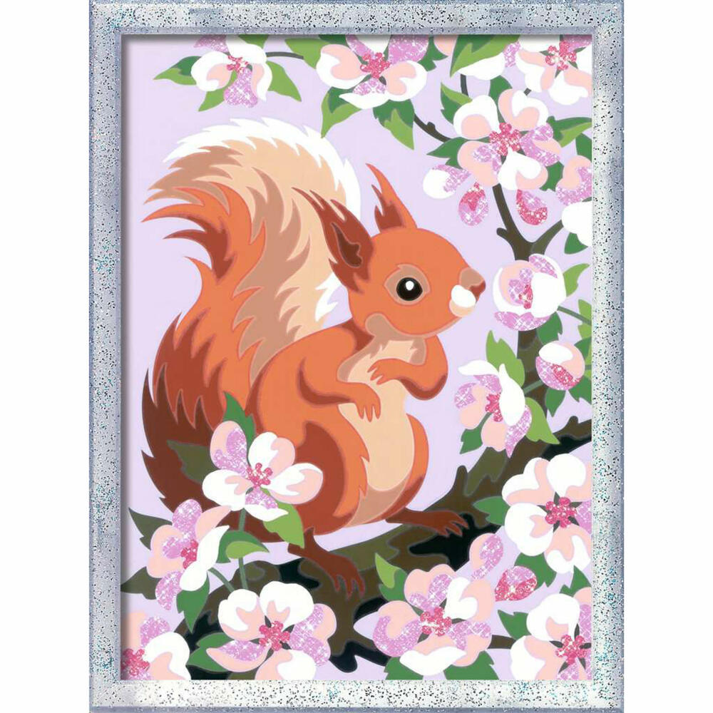 Ravensburger Malen nach Zahlen Neugieriges Eichhörnchen, Mal-Set für Kinder, 20064