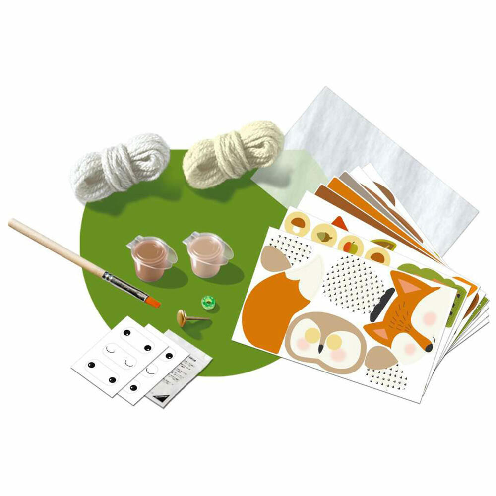 Ravensburger Bastelset Eco Create Mini Forest Animals, DIY Bastelkasten, Kreativset, 18132