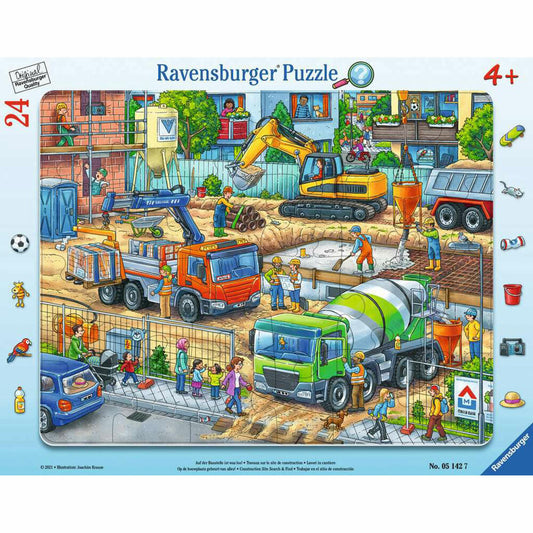 Ravensburger Kinderpuzzle Auf der Baustelle ist was los!, Puzzle, 24 Teile, 05142