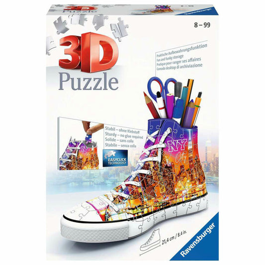 Ravensburger 3D Puzzle Sneaker - Skyline, three-dimensional puzzle, 108 pieces, 11152